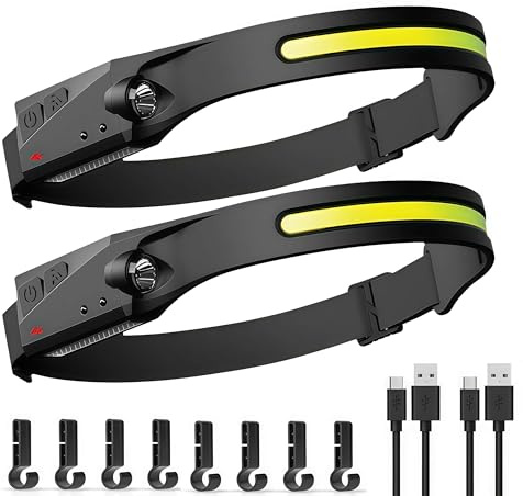 AAFGVC Adventure Light 2.0 ——LED Kopf Lampe Mit Fernlicht Bis 500 Meter Und IPX4 Schutz Fuer Regen Und Outdoor Einsatz (Farbe: 2 Stück)
