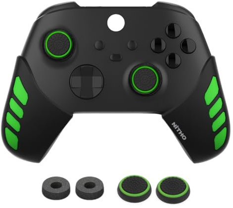 NiTHO Gaming Kit für Xbox Series X/S Controller, Kompletter Verbesserungssatz - Anti-Schweiß Silikongriffe, Joystick-Kappen, Präzisionsringe, Zubehör für Controller Xbox Series X/S