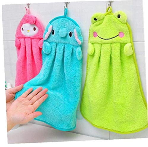 Asciugamano Bambino Scuola Materna dei Capretti della Mano del Fumetto degli Animali Cucina Bagno Hanging Pulire Morbido Asciugamano Tessuti per la casa (Colore Casuale)