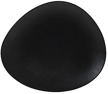 SECRET DE GOURMET Assiette à dessert GALET, 23 cm, noire, couleur : noir