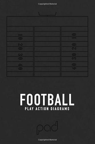 Football Play Action Diagrams: Paperback Journal Wide Ruled Line Blank Playbook