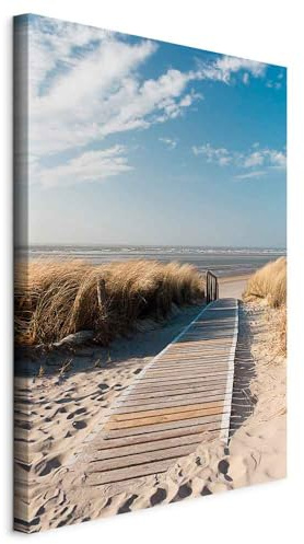 murando - Akustikbild Meer Strand Bilder Akustikschaum Hochleistungsschallabsorber Schallschutz Leinwand 1 tlg Wandbild Raumakustik Schalldämmung Natur Landschaft c-B-0467-b-a