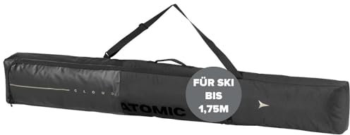 ATOMIC W SKI Bag Cloud Schwarz - 175 cm Lange Skitasche für Ski & Stöcke - Wasser- & schmutzabweisendes Material - Kratzfreier & kompakter Ski-Transport - Inkl. Tragegurt