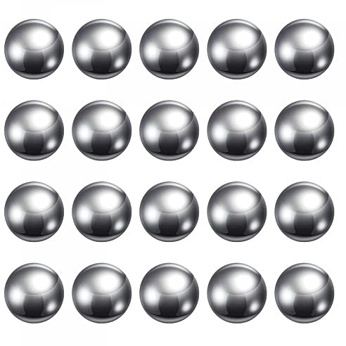 sourcing map 25 Stück 18mm Kohlenstoff Stahl Lagerung Kugeln Präzision Poliert