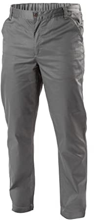 Högert Technik – Schutzhose Fabian, dunkelgrau Hosen für Herren mit reflektierenden Elementen, 3 Taschen, verlängerbaren Beinen, elastischem Bund und leichtem TC-Gewebe 190 g/m², 4XL