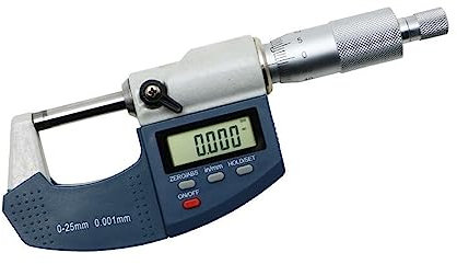 FUNTLY bügelmessschraube 0-25 mm Digitales Mikrometer 0,001 mm Elektronisches Mikrometer Digitale Messwerkzeuge