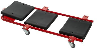 kaiserkraft | Werkstatt-Rollliege | verstellbare Nackenstütze | 4 Lenkrollen