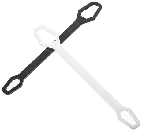 BESTonZON 2pcs Multifunctional Wrench Allen Key Spanner Double-Ended Adjustable Glasses Wrench