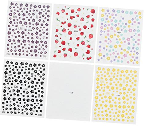 Healvian 24blätter Nagelsticker Mit Blumenmotiven Teiliges Für Kreative Maniküren Selbstklebend Für Zuhause Und Nagelsalons Perfektes Nail Art Zubehör Für Frauen Und Partys