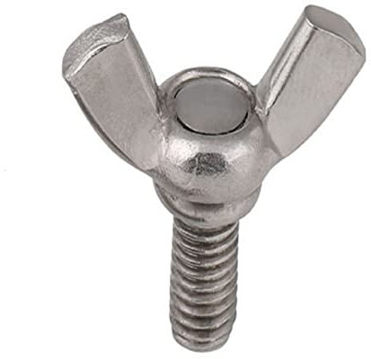 RiJpex Rändelkopfschrauben, M4 M5 M6 M8 M10 Handfestschrauben Rändelschraube 304 Edelstahl (Farbe: 8 mm, Größe: 304 M4 (2 Stück)) (Color : 8mm, Size : 304 M5(2pcs))