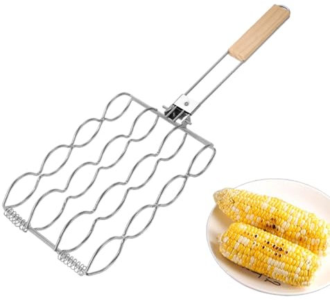Grille de barbecue d'extérieur | Panier de gril à maïs | Gril à poignée