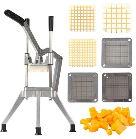 YUEHUINIAO Cortador de patatas fritas manual vertical multifuncional, funciona a mano, cortador de verduras y frutas, herramienta de cocina profesional