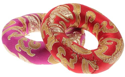 OFFSCH 2stücke Teiliges Nepal Buddhistische Klangschalenkissen ø Aus Baumwolle Rutschfeste Gepolsterte Meditationspads Für Klangschalen Dekorative Und Praktische Tischunterlagen in Zufall