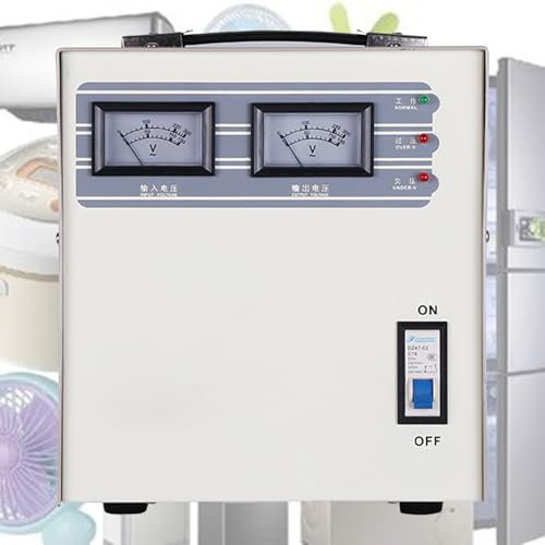 ROGHA Stabilizzatore di Tensione Automatico, Regolatore Ca Monofase 220V Stabilizzatore Ultra Basso Apparecchiatura di Controllo Elettrico Alta Efficienza di Conversione,3KVA