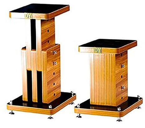 Elitix HiFi Rack Paar Hölzerne Lautsprecherständer, Höhenverstellbar, TV-Ständer, Medienkonsole für Alten Vintage-Stereo-Receiver, Stereo-Racks, Möbeltisch(32-47cm,S)