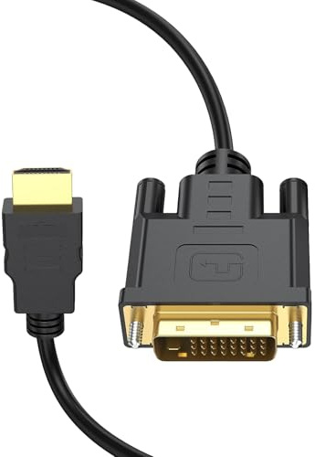 Anbear HDMI to DVI Cable 6FT, Bi-Directional HDMI Male to DVI-D(24+1) Male Cable, 4k @30HZ (1, 6FT)