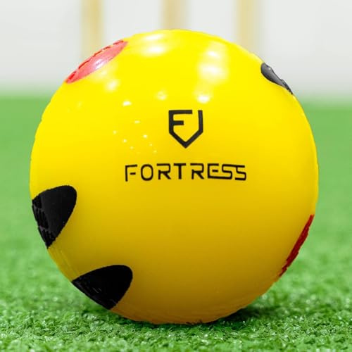 FORZA Fortress Coachaballs Pelotas de Cricket (Paquete de 6) | Pelotas de Cricket de Práctica Junior y Senior para Bolos | Juego de 6 Pelotas de Plástico | Equipo de Entrenamiento de Cricket (Junior)
