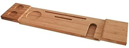 OLSKFUH Bandeja para Bañera Bandeja para Bañera SPA Organizador De Bañera Estante para Libros Vino Soporte para Tableta Bandeja Inferior para Bañera Estante Tipo Puente,