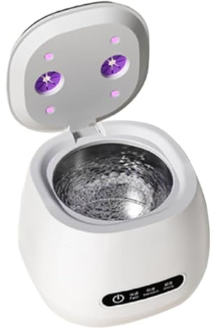 Djowyh Macchina Pulisci Ritenzioni,Pulitore per Bite Notturno 52kHz | Dispositivo Di Pulizia Portatile UV Per Bambini Anziani Adulti Protezioni Boccali Cinturini Orologio Dentiere Allineatori Gio