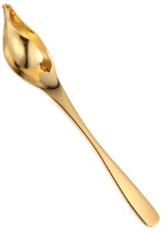 DIYEAH Cucchiaio Dosatore in Acciaio Inossidabile a Goccia d'Acqua con Punta Stretta per Olio Salse e Condimenti in Cucina Domestica e Ristoranti Resistente al Calore e Superficie