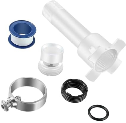 rongweiwang Verlängerungs Auslauf Gewindereduzieradapter Dichtung Universal Passform Badewannenarmatur Adapter Schnellinstallation für Zuhause 4 in 1 Wannenauslauf Edelstahl Badezimmer