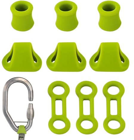 Locking Carabiner Rings | Silicone Coated Heavy Duty Safety Clip, Abseiling Rappel Positioning Connector, High Strength Fastening Device, Reliable Adventure Hardware Tool For Mountaineering Caving Res