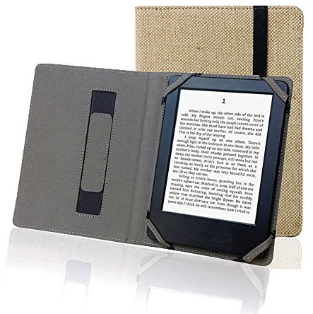 ENJOY-UNIQUE Custodia in canapa de 6 pollici ereader, Copertina in lino naturale per lettori di eBook con schermo da 6” compatibile con kindle, Sony, Kobo, Tolino, Pocketbook