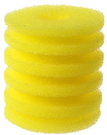 Jackyee Runder Filter Aquarium Zubehör Aquarium Filter Schwämme Fisch Tank Luftpumpe Schwamm Aquarium Biochemischer Schwamm, Schwamm, Kunststoff., gelb, 7.0cm