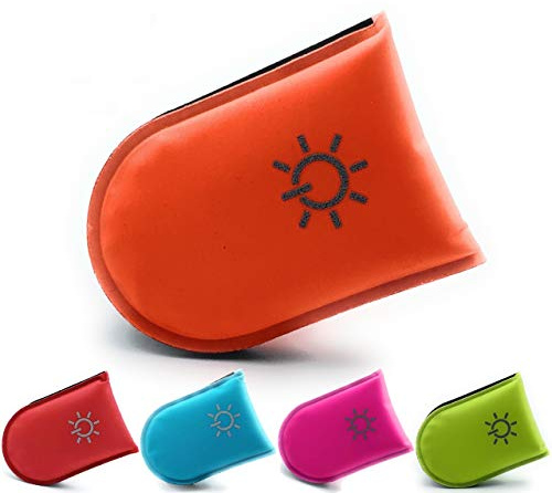ELANOX LED Clip – Extra helle Sicherheitsleuchte für Laufen, Radfahren & Outdoor | Wiederaufladbar, wasserfest, leicht | Sichtbarkeit bei Dunkelheit & Dämmerung (orange)