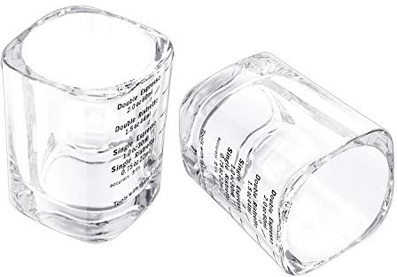 ITODA Lot de 2 Verres à Whisky Verres à Boire Transparents 60 ml Verre à Expresso Résistant À La Chaleur Tasses à Mesurer Coupe en verre Accessoires de Vin pour Cocktail Liqueur Whisky Cognac Jus