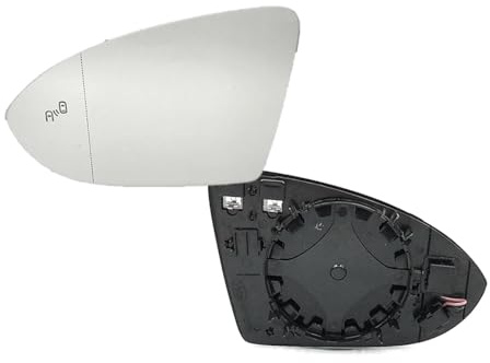HZ-DESIGN Spiegelglas Glas Ersatzspiegel links Toterwinkel Assistent Blind Spot kompatibel mit Golf 7