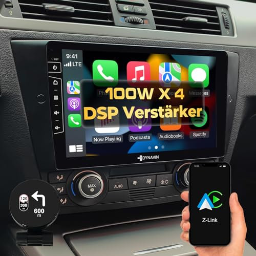 DYNAVIN Android Autoradio Navi für BMW 3er E90 E91 E92 E93 ohne I-Drive; 9 Zoll Radio mit Wireless Carplay und Android Auto | Head-up Display | Inkl. DAB+; D9-E90 Premium Flex