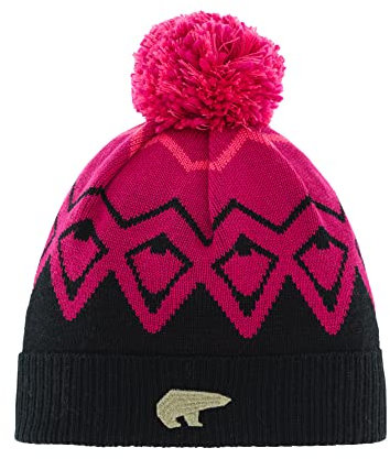 Eisbär Ziggy OS Bommelmütze pink/schwarz