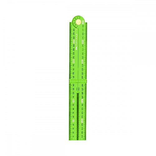 OX Pro Tuff Folding Rule Green, Carpenters Measuring Angle Finder ABS Plastic Ruler 600mm