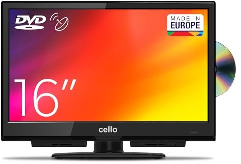 Cello C1624F 16 Full HD LED TV Integrierter DVD-Player Triple Tuner DVB-T/T2-C-S/S2 HDMI USB 230V „Pitch Perfect Sound“ für EIN einzigartiges Klangerlebnis