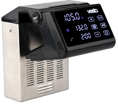 Vesta Precision Termocirculador de Inmersión SV91 Imersa Pro para Cocina a Baja Temperatura con App de Control Compatible con Recipientes de Agua ≤50L | Diseño Plegable, Color Negro, 1500W
