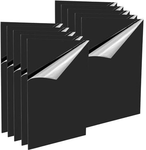 ZOFUN 10 Stück Schwarz Acrylglas Platte A5 2MM Schwarz Acrylplatte Laserschneidbar Acryl Kunststoffplatte für Schilder, DIY Display Projekte Malerei (21 x 14,8 cm)