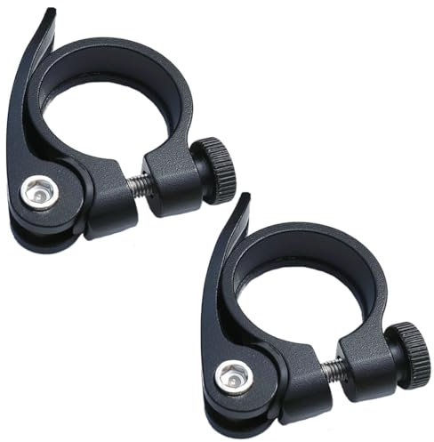 EIHI 2 Pièces Collier de serrage pour tige de selle de vélo à dégagement rapide en alliage d'aluminium 31,8 mm, accessoires vtt