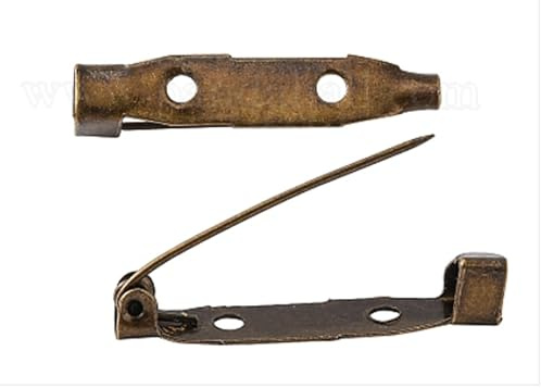 Broschennadeln Bronze 20 Stück 30mm Metall für Schmuck- und Handarbeiten