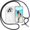 ISOI Funda con Cuerda para Honor Magic 6 Pro, Carcasa Transparente TPU Suave Silicona Case con Correa Colgante Ajustable Collar Correa de Cuello Cadena Cordón, Negro