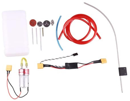 Perfeclan Betankungspumpe für Flugzeugmodelle, Drohnen, Benzinmotor, Kraftstoffpumpe, hitzebeständiger Rauchsprühdüsenkopf für Starrflügel-Turbojet, Pumpensatz