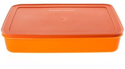 Tupperware Depósito de cristal de hielo, 2,25 litros, color naranja