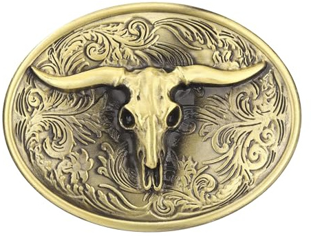 Faletony Kuhkopf Gürtelschnalle Herren Gürtelschnallen Cowboy Gürtel Schnalle 90 x 70 mm Bull Western Belt Buckle Gürtelschnallen für Männer Frauen Gürtel