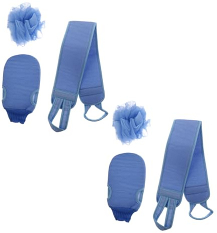 CALLARON Badehandschuh 6 Stück Mit Badeschrubbergürtel Duschbällen Hautverträglichem Material Peeling Massage Rückenschrubber Für Dusche Und Körperpflege