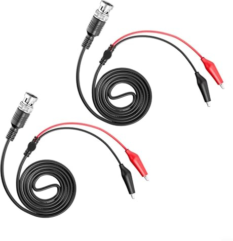 Oscilloscope Probing Essentials Two BNC to Double Clipped Cables each measuring a total of 120 cm