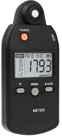 luxmetro digitale, Misuratore Di Illuminamento Sensore PPFD Funzione Registrazione Completa Luce For Piante Da Interno Ed Esterno per Case Agricoltura Magazzini