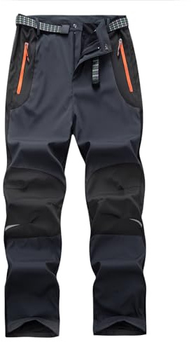 HomKuch Pantaloni da Camminare all'aperto da Uomo Softshell Pantaloni da Escursione a Prova di Vento