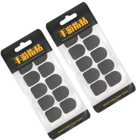 MOTHNUR Autocollants Jetables en Fibre de Carbone Anti-Transpiration pour Doigts de Jeu, Lot de 2 Sachets, Manchons Tactiles Légers et Respirants pour Mobiles, Protection Optimale