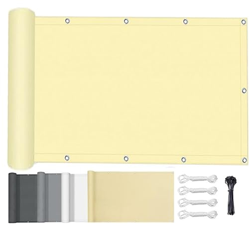 Telo Ombreggiante con Occhiellato 3x4m Rettangolare Protezione Solare UV Contro le Intemperie Tenda a Vela,Ombra Privacy Antistrappo Antivento Giallo chiaro
