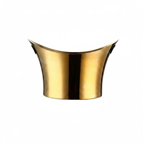 Qianly Seau à Glace En Acier Inoxydable Seau à Champagne En Inox Polyvalent Rafraîchisseur de Champagne Noir pour Fête, Or, Yuanbao